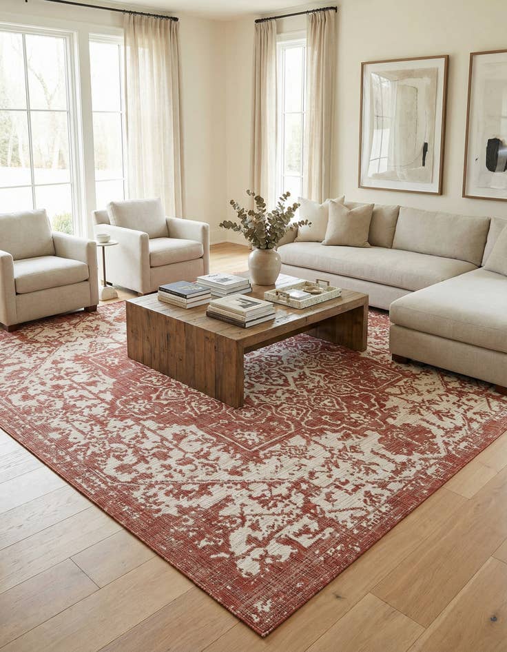 Detail image of 10' 8 x 10' 8  Washable Jill Zarin Dubai Indoor / Outdoor Square Rug