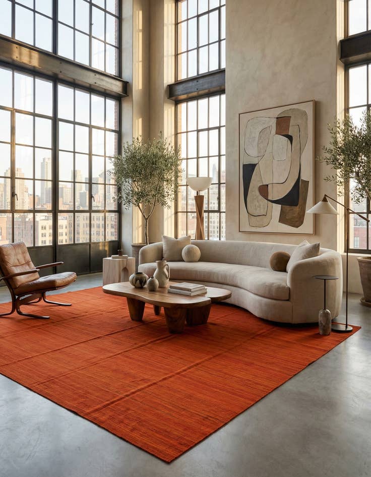 Detail image of 13' 3 x 19' 6 Hand Woven Kilim Modern Wool Rug