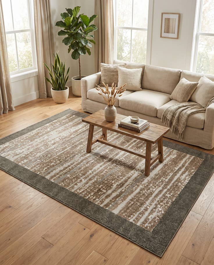 Detail image of 5' x 8' Easy-Clean Border Indoor / Outdoor Rug