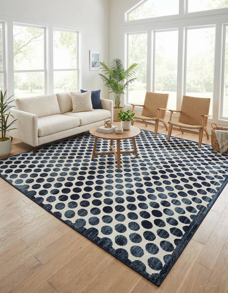 Detail image of 10' x 10' Easy-Clean Sabrina Soto Indoor / Outdoor Square Rug