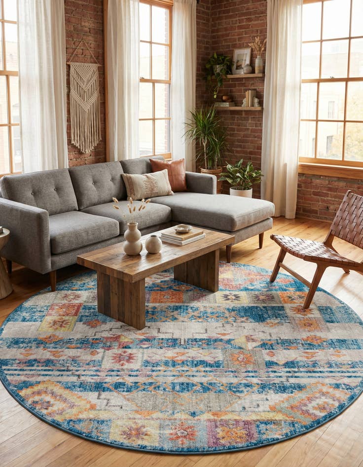 Detail image of 8' x 8' Madrid Round Rug