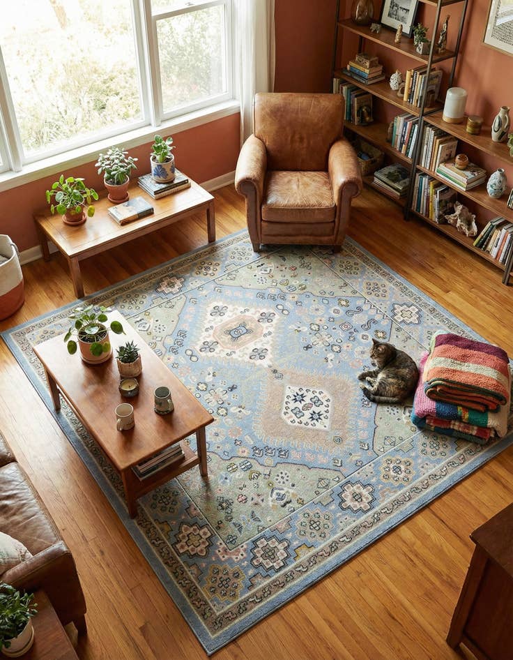 Detail image of 7' 10 x 7' 10 Kamala Washable Square Rug