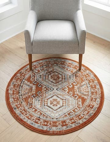 Terracotta Charlotte Round Rug