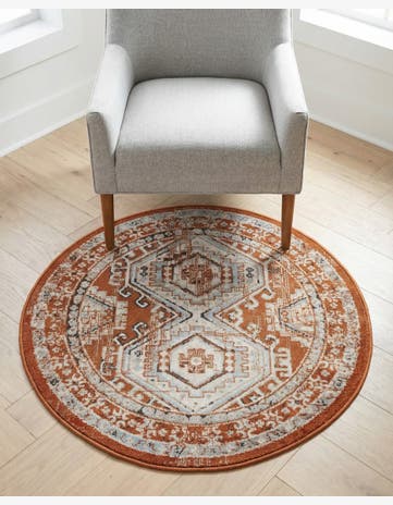 Terracotta Charlotte Round Rug