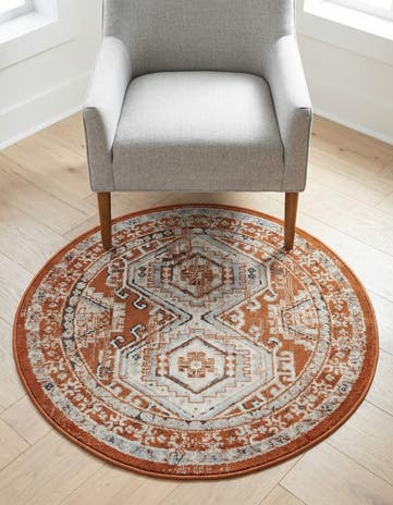 Terracotta Charlotte Round Rug