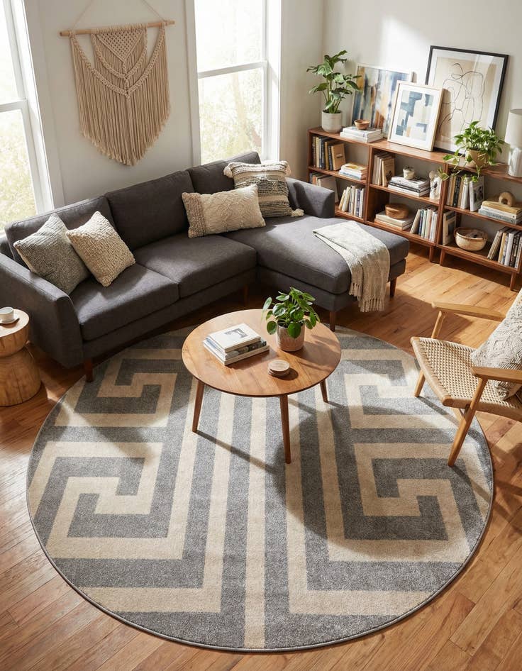 Detail image of 7' 10 x 7' 10 Hera Round Rug