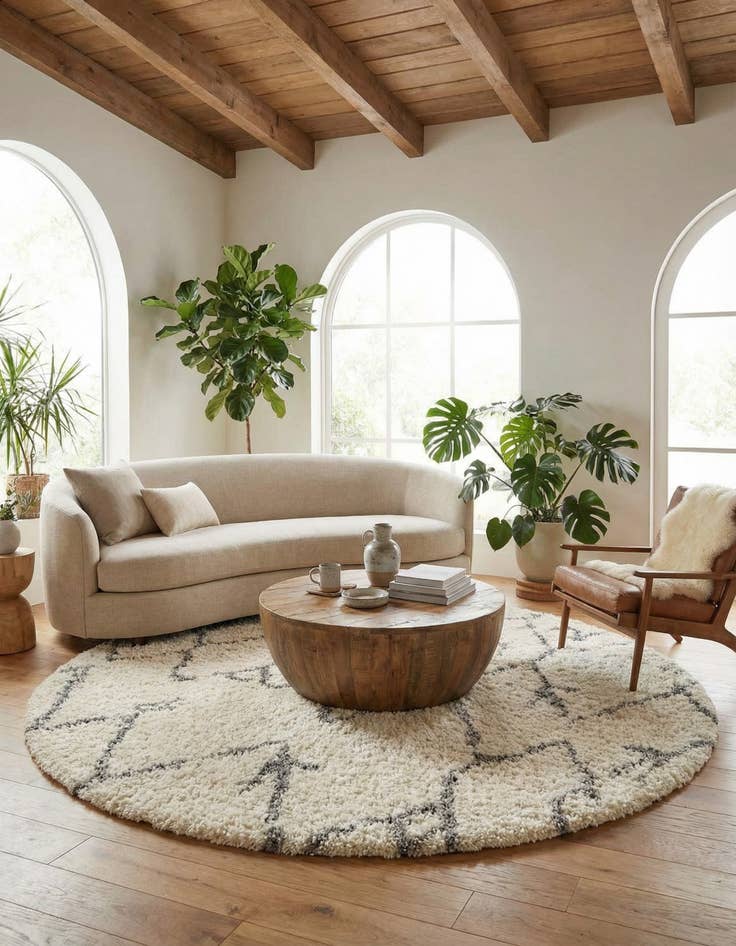 Detail image of 8' x 8' Infinity Shag Round Rug