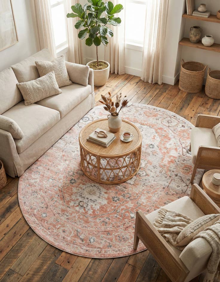 Detail image of 7' 10 x 10' Madeline Vintage Oval Rug