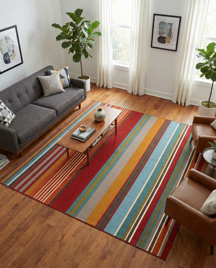 10' x 10' Easy-Clean Modern Indoor / Outdoor Square Rug