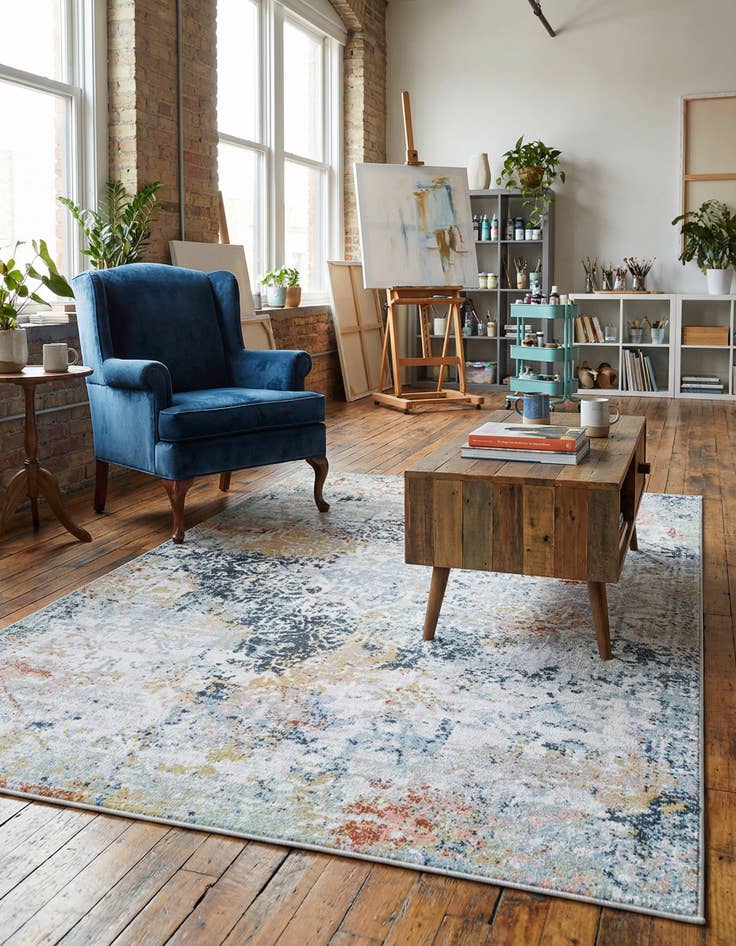 Detail image of 5' 3 x 8' Kamala Washable Rug