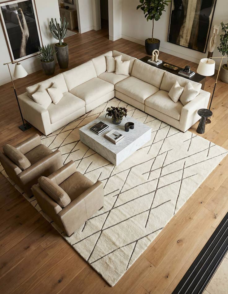 Detail image of 10' x 10' Atlas Moroccan Wool Square Rug