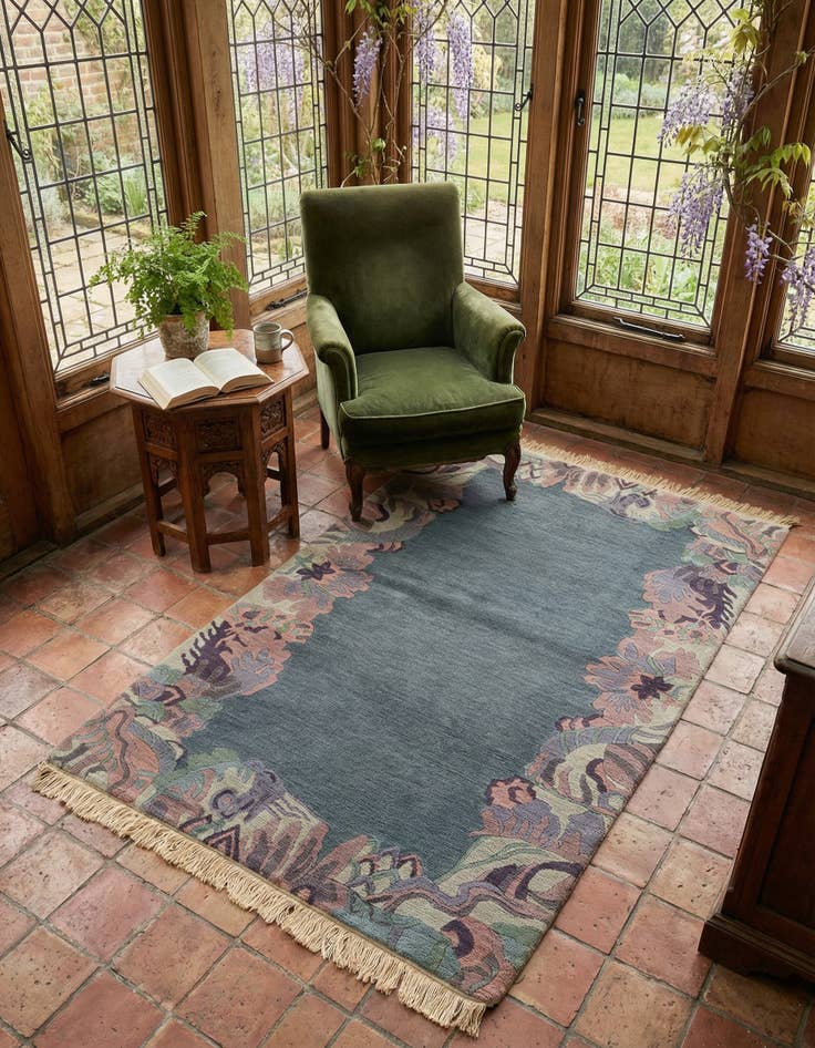 Detail image of 3' 3 x 5' 4 Hand Knotted Nepal Wool Rug