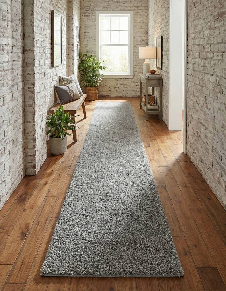 Detail image of 2' 2 x 13' Solid Frieze Runner Rug