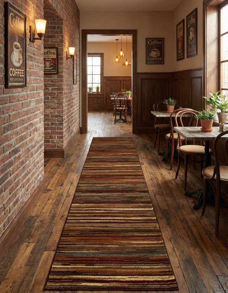 Detail image of 2' 2 x 10' Coffee Shop Runner Rug