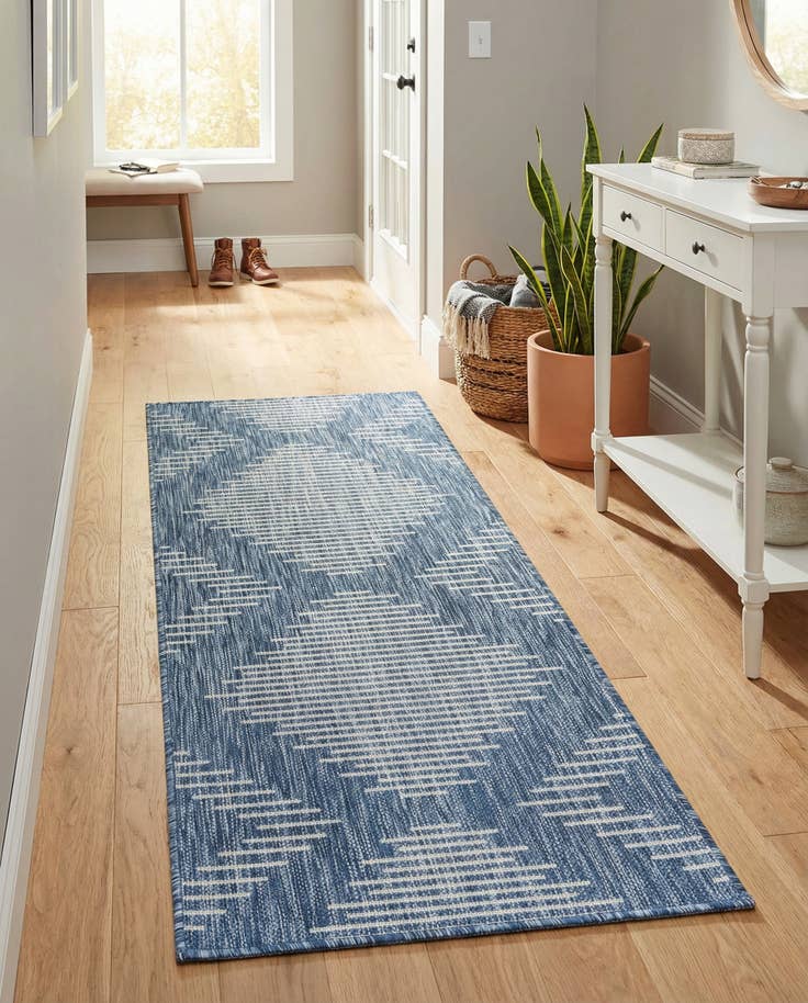 Detail image of 2' x 5' 3 Easy-Clean Modern Indoor / Outdoor Runner Rug