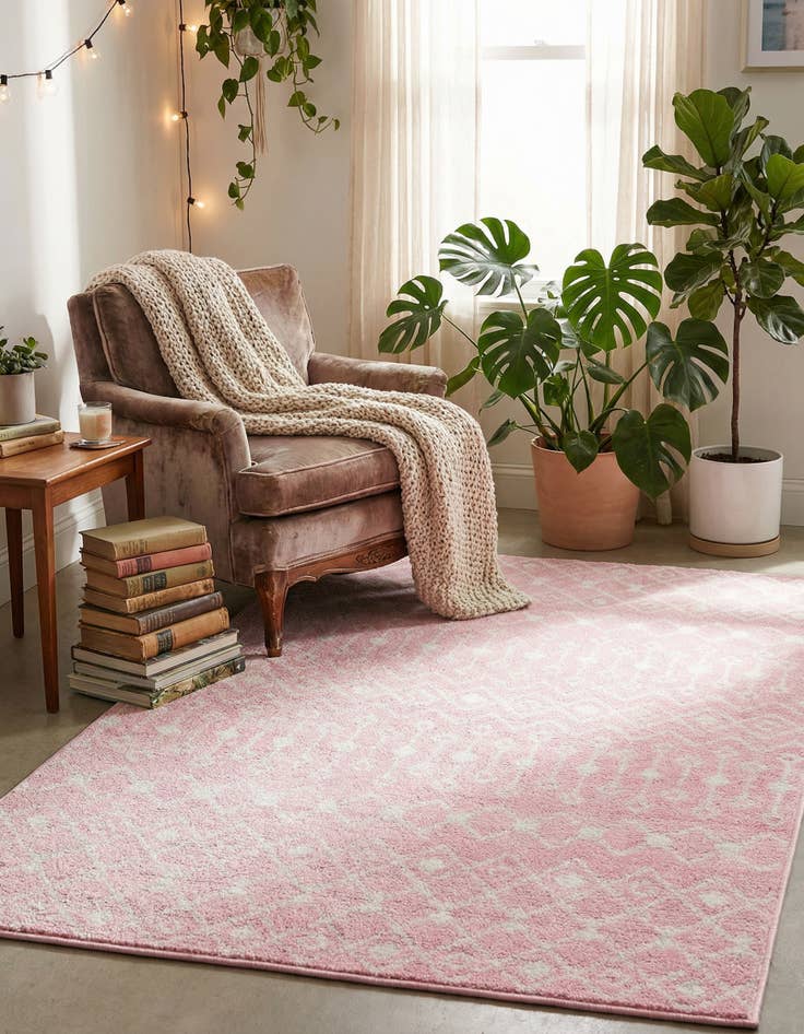 Detail image of 4' x 6' Moroccan Trellis Rug