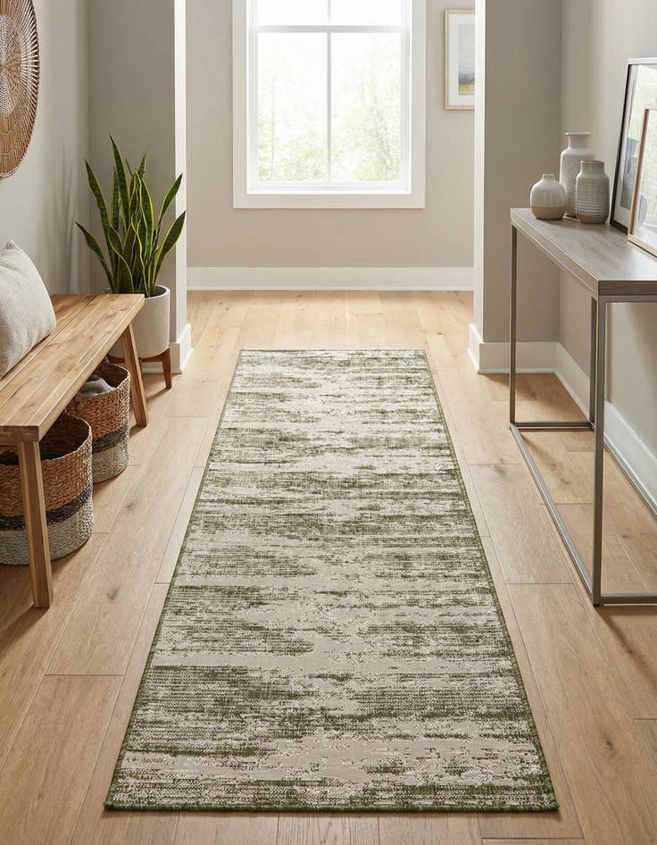 Detail image of 2' 7 x 10' Washable Modern Indoor / Outdoor Runner Rug