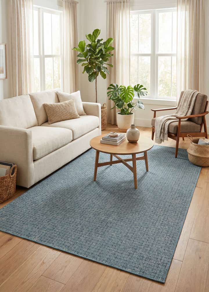 5' 3 x 8' Easy-Clean Checkered Indoor / Outdoor Rug