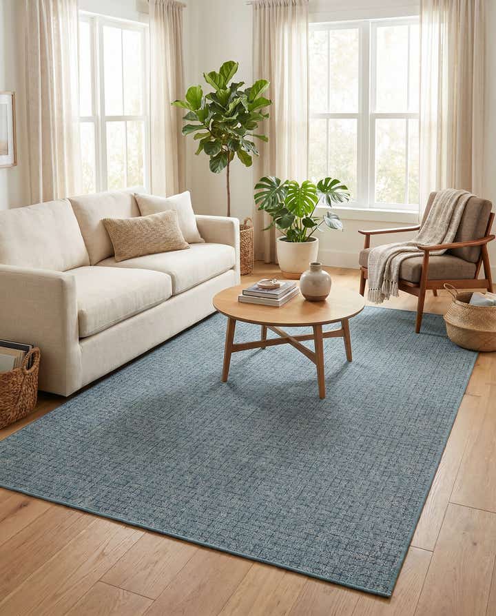 5' 3 x 8' Easy-Clean Checkered Indoor / Outdoor Rug