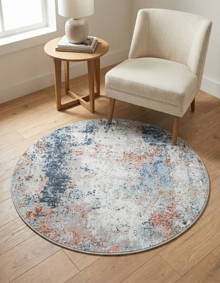 Detail image of 3' 3 x 3' 3 Kamala Washable Round Rug