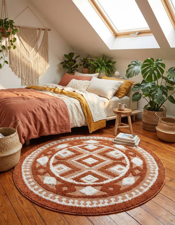 Detail image of 5' 3 x 5' 3 Boho Round Rug