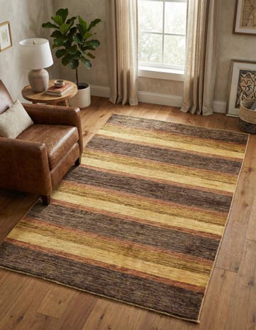 3' 11 x 5' 9 Hand Knotted Modern Ziegler Oriental Rug