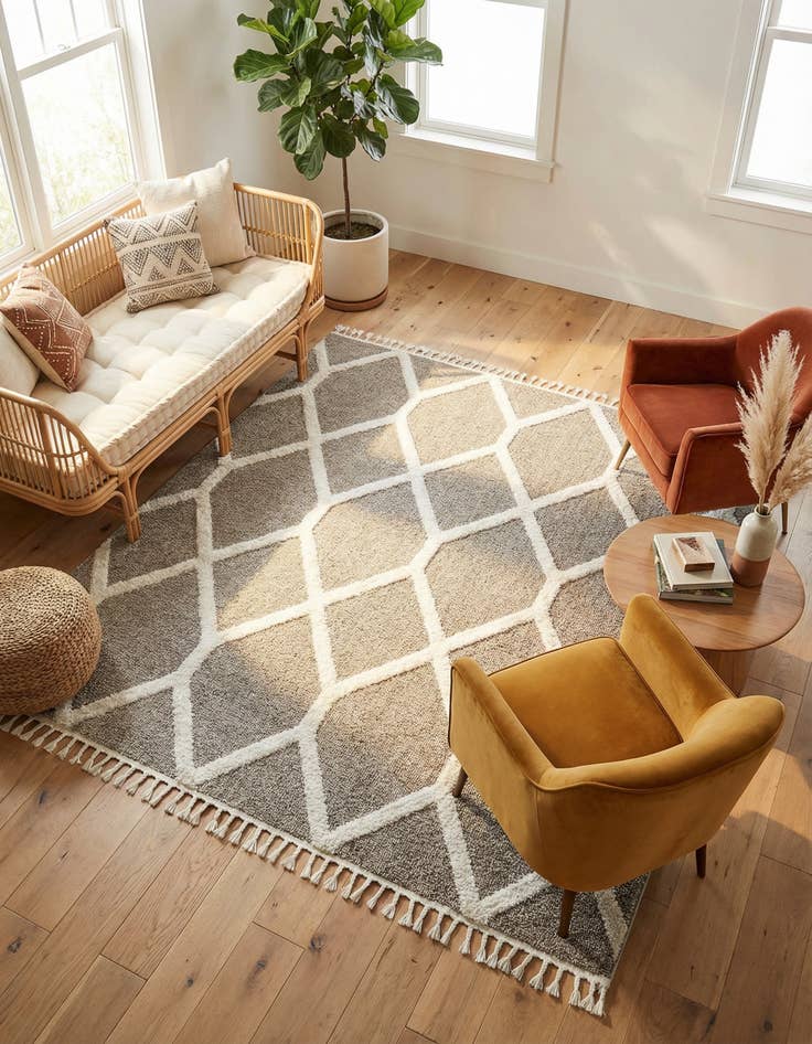 Detail image of 7' 10 x 7' 10 Boho Square Rug