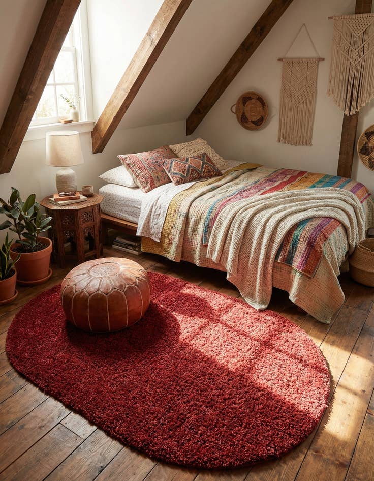 Detail image of 5' 3 x 8' Zermatt Shag Oval Rug