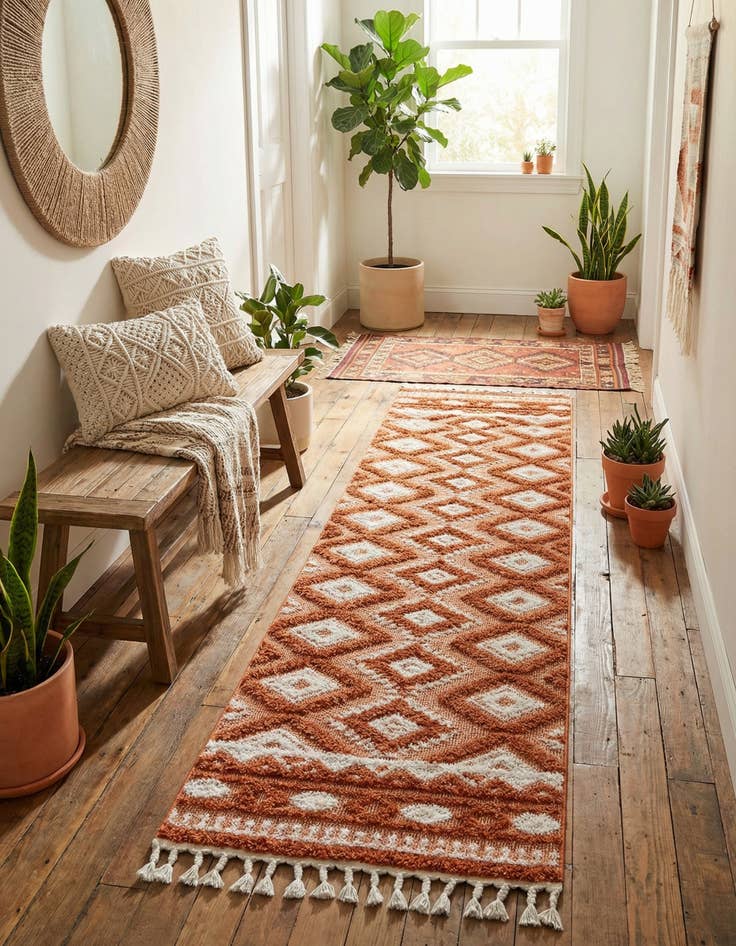 Detail image of 2' 7 x 12' Boho Runner Rug