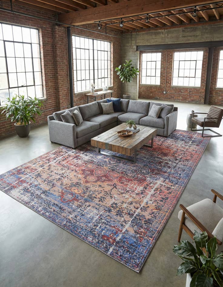 Detail image of 10' 6 x 14' Washable Francesca Rug