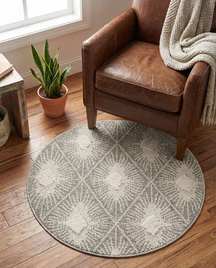 3' 3 x 3' 3 Boho Round Rug