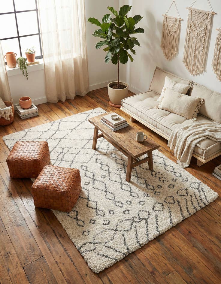 Detail image of 5' 3 x 8' Moroccan Shag Rug