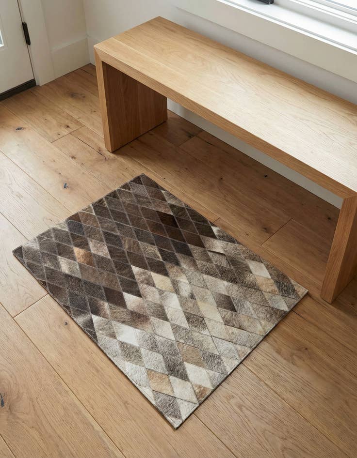 Detail image of 2' x 3' Cowhide Leather Rug