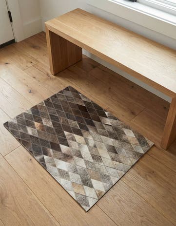 2' x 3' Cowhide Leather Rug