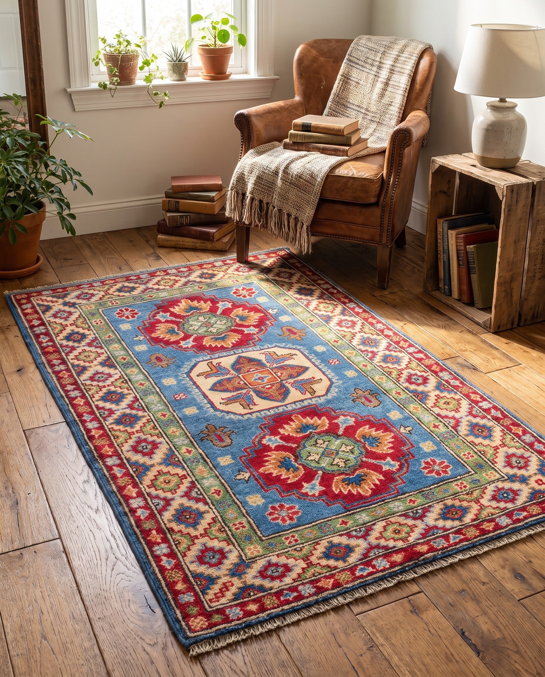 Detail image 3 of 10: 2' 8 x 4' 2 Hand Knotted Kazak Rug