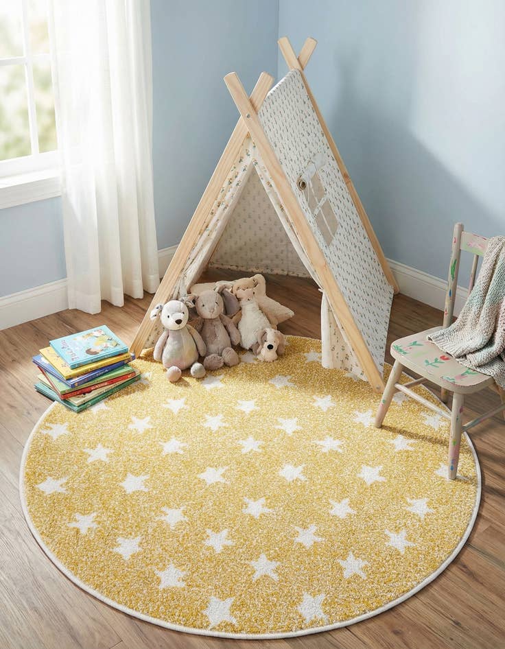 Detail image of 3' 3 x 3' 3 Whimsy Kids Round Rug
