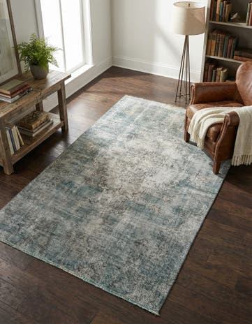 4' 1 x 6' 7 Hand Knotted Ultra Vintage Persian Wool Rug