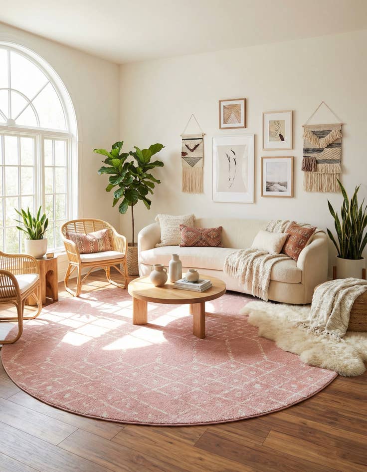 Detail image of 10' x 10' Paxon Trellis Round Rug