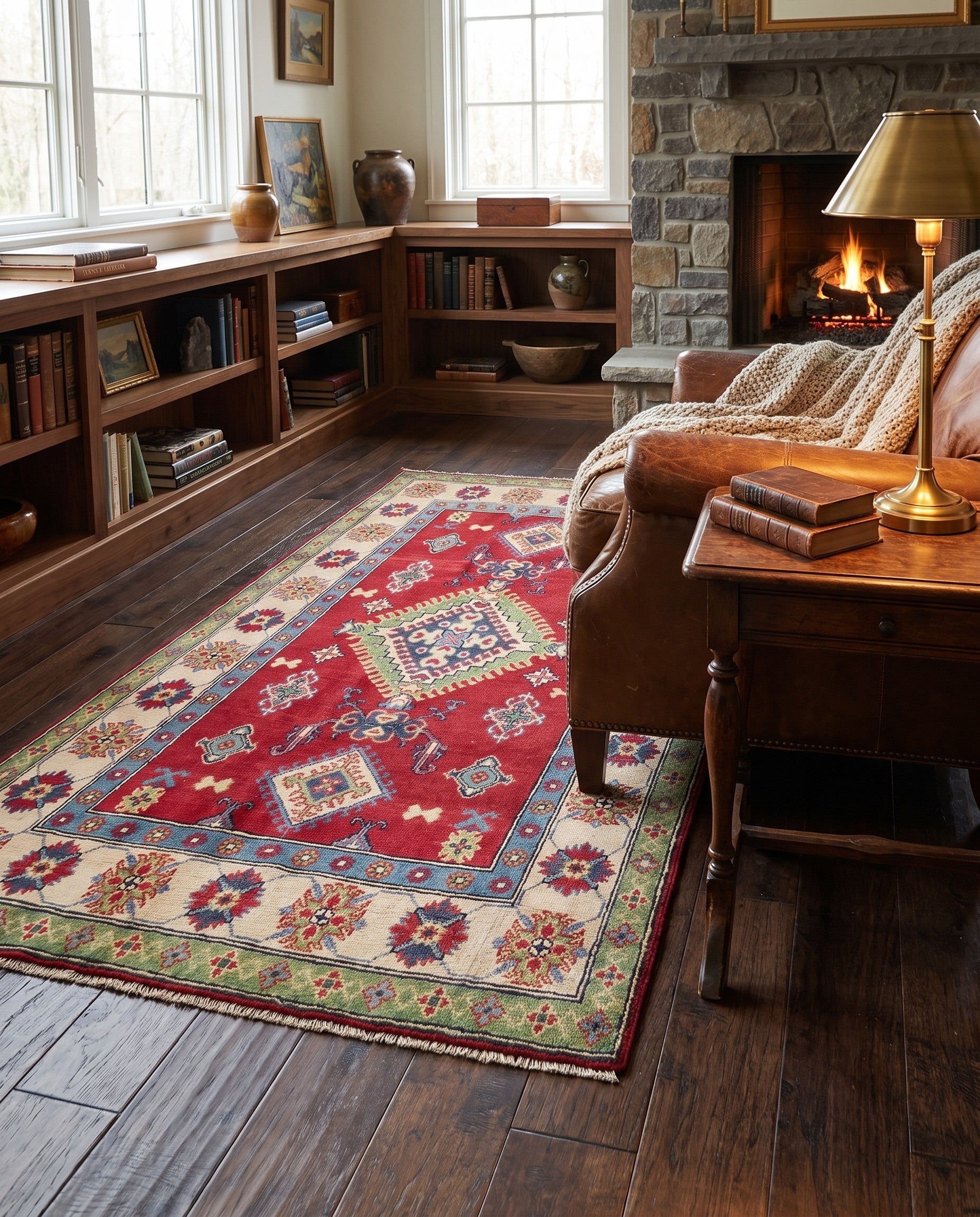 Detail image 3 of 10: 3' 11 x 6' 3 Hand Knotted Kazak Rug