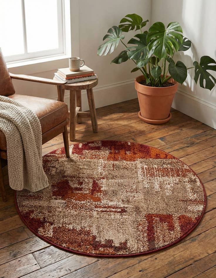 Detail image of 3' x 3' Equinox Round Rug