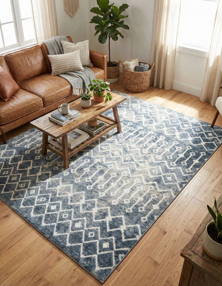 Detail image of 5' 3 x 8' Bohemian Trellis Rug