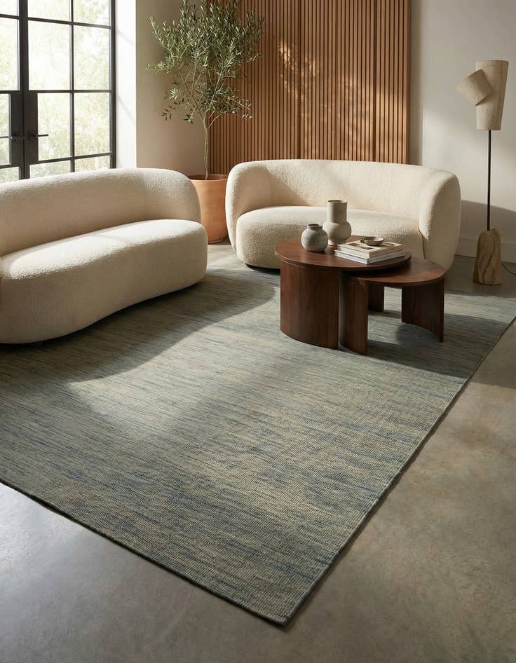 Detail image of 6' 10 x 9' 5 Hand Woven Kilim Modern Wool Rug