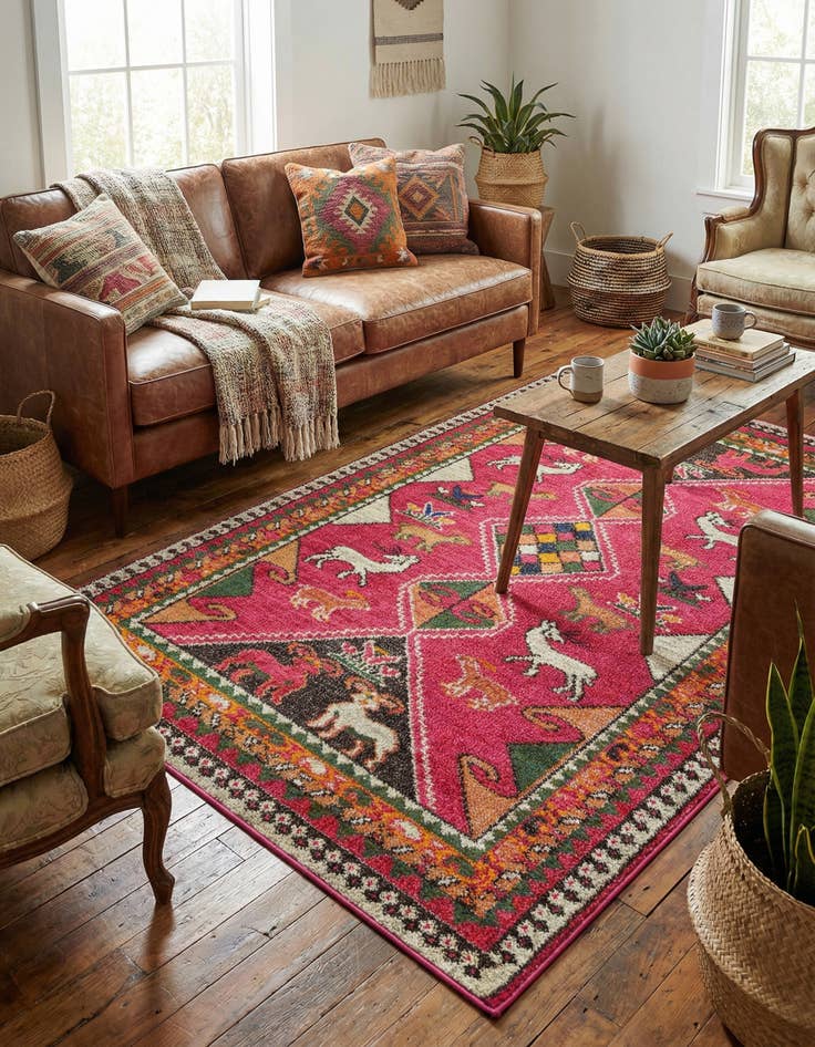 Detail image of 4' x 6' Washable Santa Fe Rug