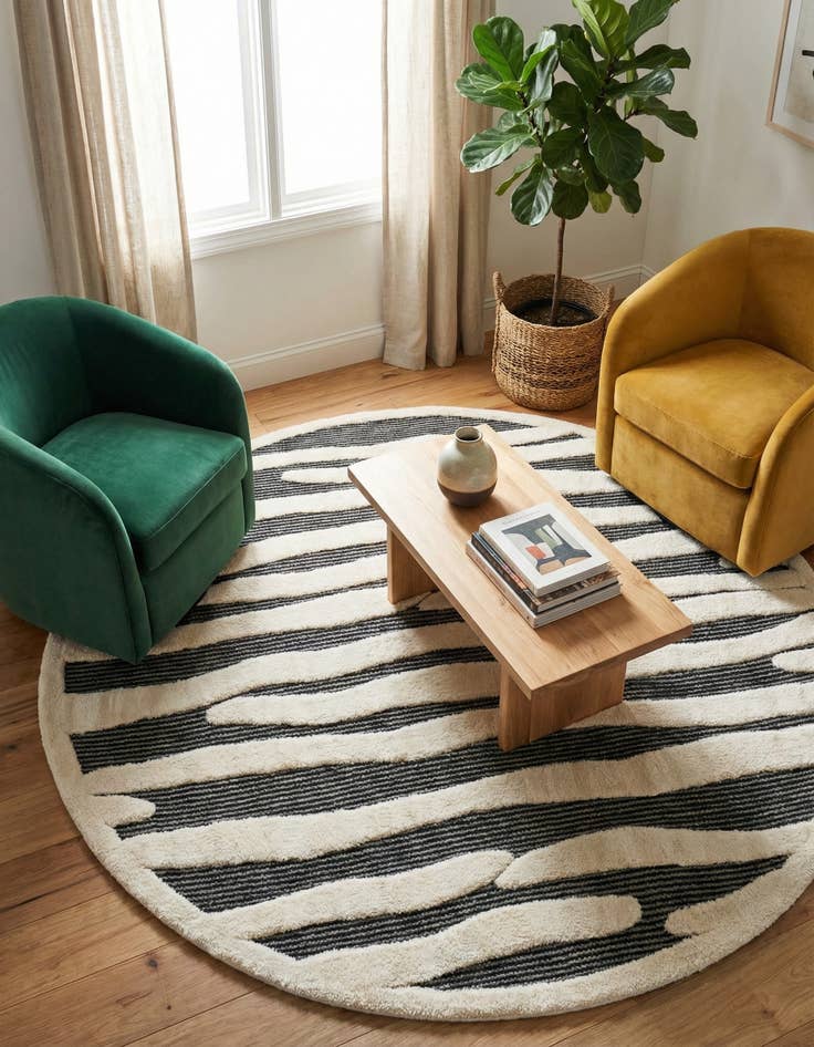 Detail image of 6' x 6' Prismatic Round Rug