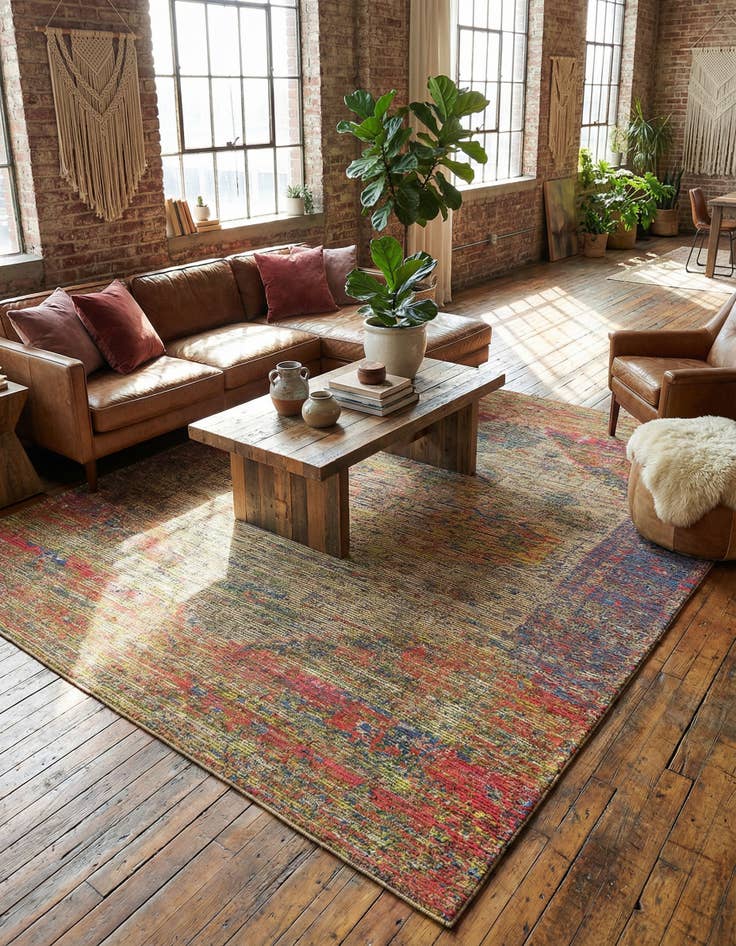 Detail image of 7' 10 x 10' Hand Woven Chenille Jute Rug