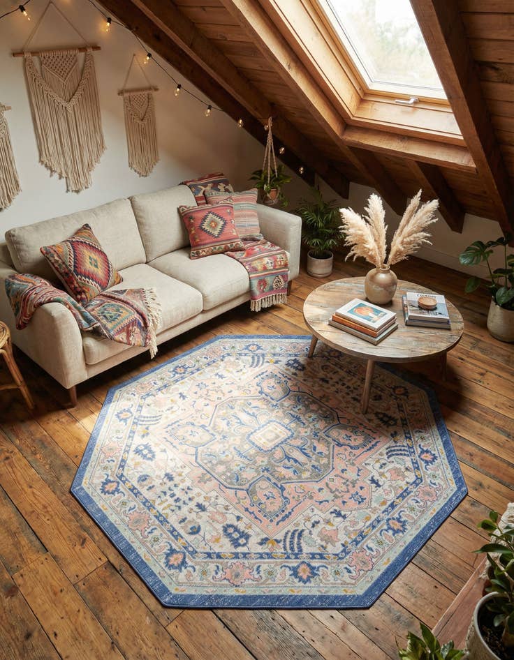 Detail image of  7' x 7' Whitney Octagon Rug