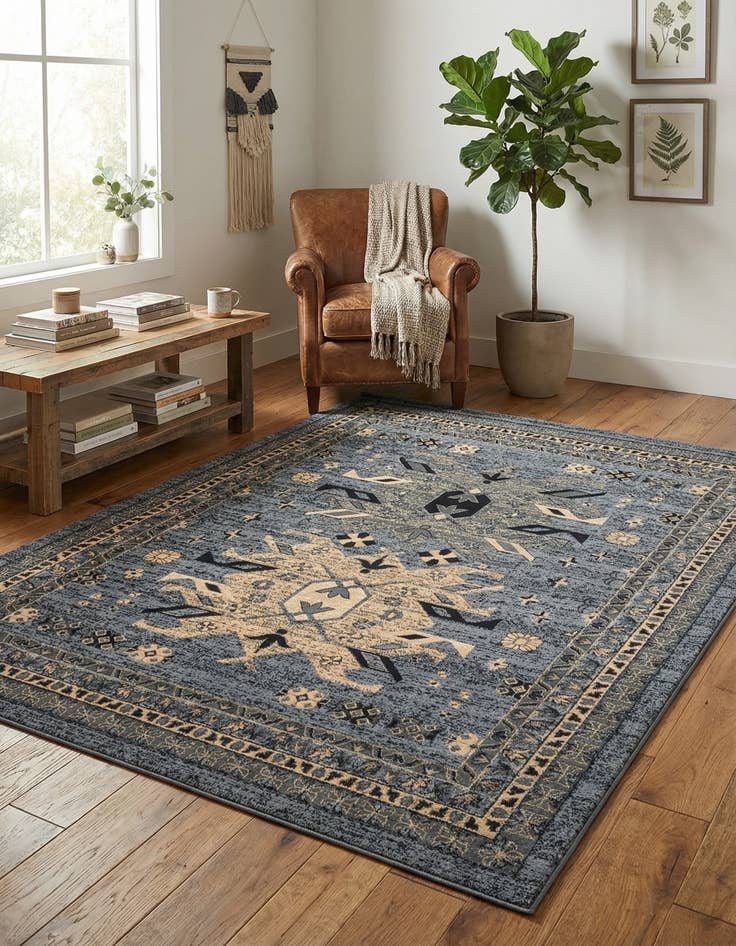 Detail image of  7' 10 x 10' Heris Rug