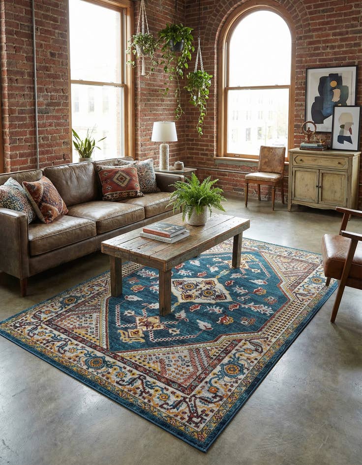 Detail image of 5' 3 x 8' Kamala Washable Rug