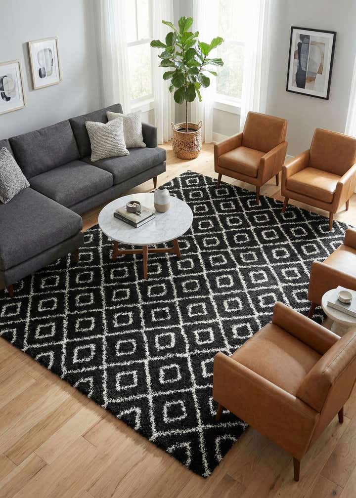 10' x 13' Trellis Shag Rug