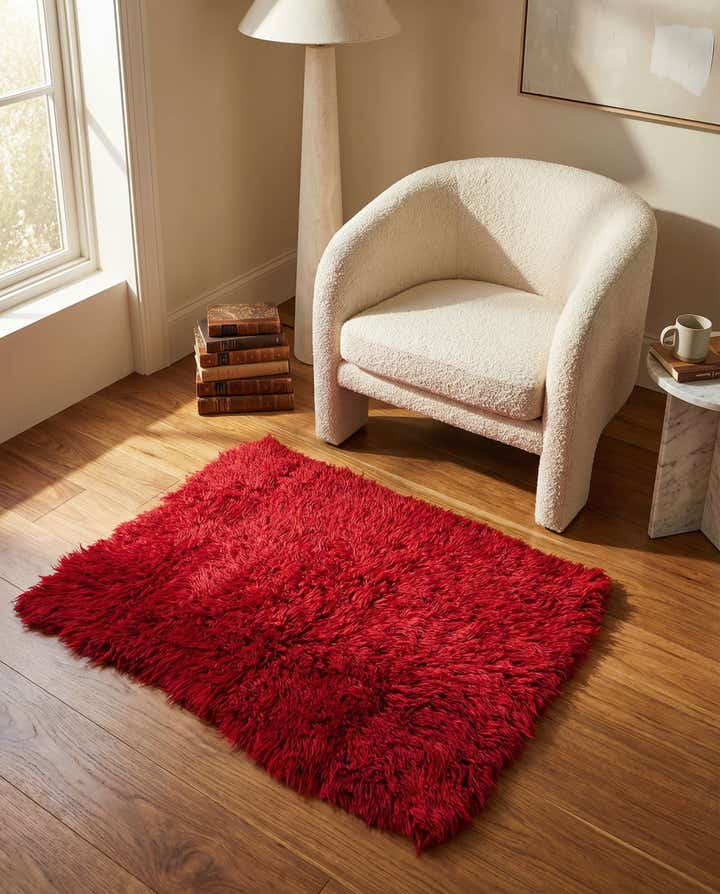 3' 10 x 4' 5 Hand Knotted Moroccan Wool Rug